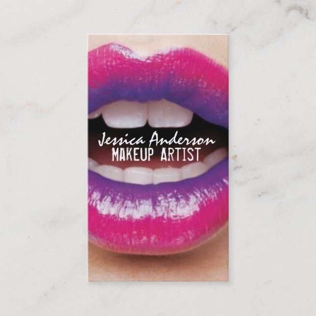 Carte De Visite Artiste de maquillage Ombre Lipstick (Devant)