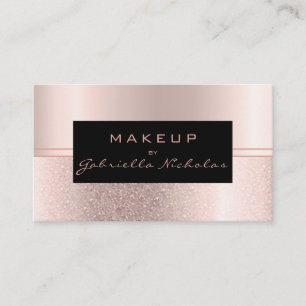 Carte De Visite Artiste de maquillage Parties scintillant Luxe Ros