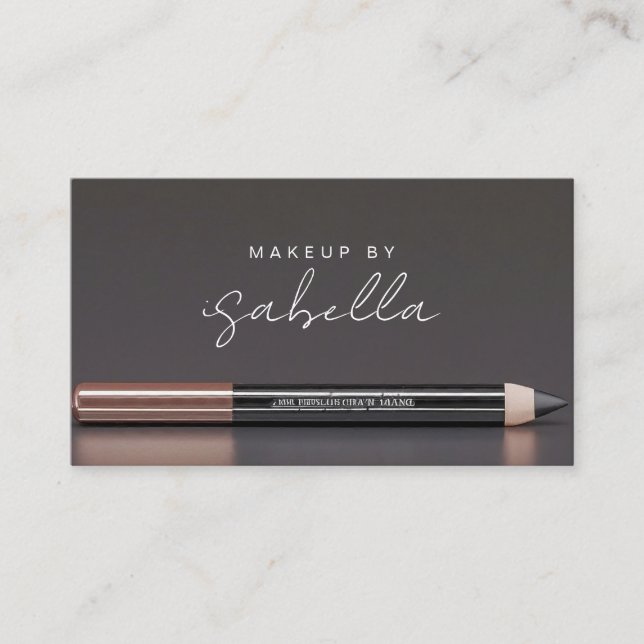 Carte De Visite Artiste de maquillage photo moderne QR Code (Devant)