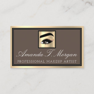 Carte De Visite Artiste de maquillage professionnel Eyelash Gold C