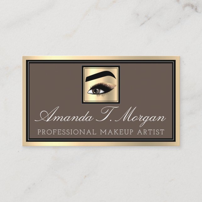Carte De Visite Artiste de maquillage professionnel Eyelash Gold C (Devant)