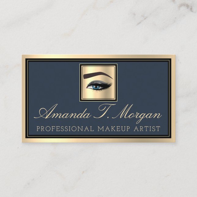 Carte De Visite Artiste de maquillage professionnel Eyelash Gold S (Devant)