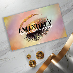 Carte De Visite Artiste de maquillage professionnel Eyelash QR LOG
