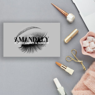 Carte De Visite Artiste de maquillage professionnel Eyelash QR LOG