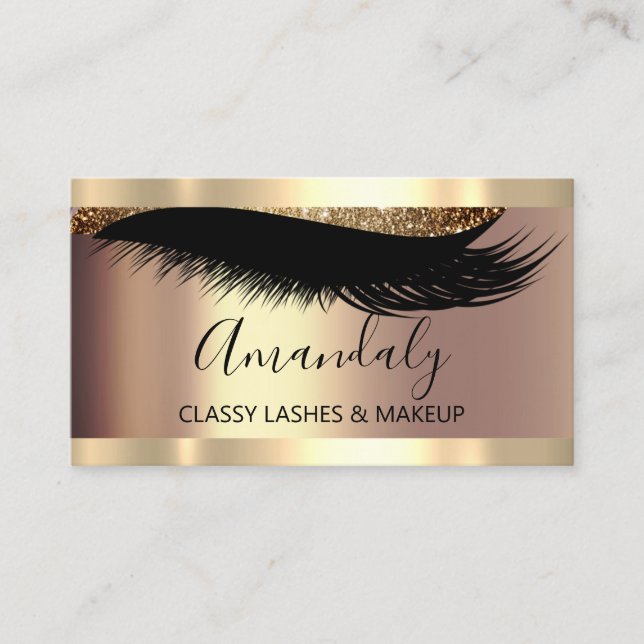 Carte De Visite Artiste de maquillage professionnel Eyelash Unique (Devant)