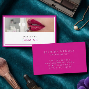 Carte De Visite Artiste de Maquillage Professionnel Fuchsia Audaci