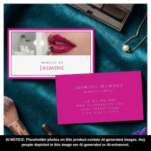 Carte De Visite Artiste de Maquillage Professionnel Fuchsia Audaci