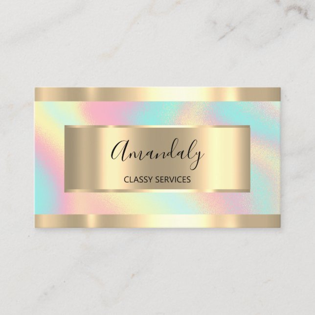 Carte De Visite Artiste de maquillage professionnel Holographic Go (Devant)