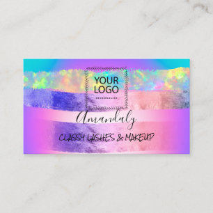 Carte De Visite Artiste de maquillage professionnel Logo Holograph