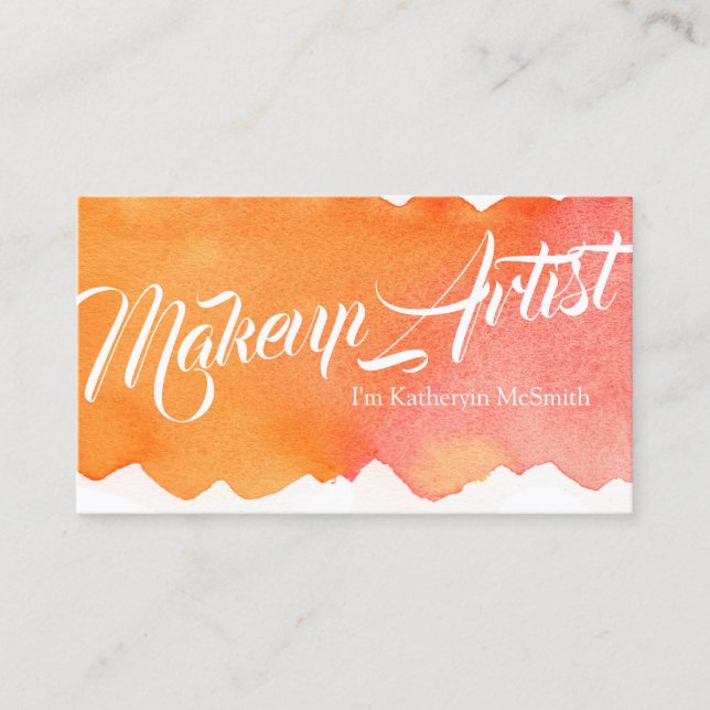 Carte De Visite Artiste de maquillage professionnel MUA Make UP Ar (Devant)