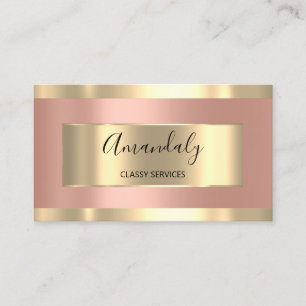 Carte De Visite Artiste de maquillage professionnel Rose Gold Lash