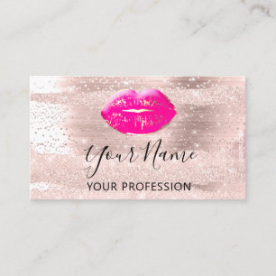 Carte De Visite Artiste de maquillage professionnel Rose Kiss Lip