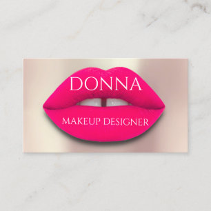 Carte De Visite Artiste de maquillage professionnel Rose Lip Rose 