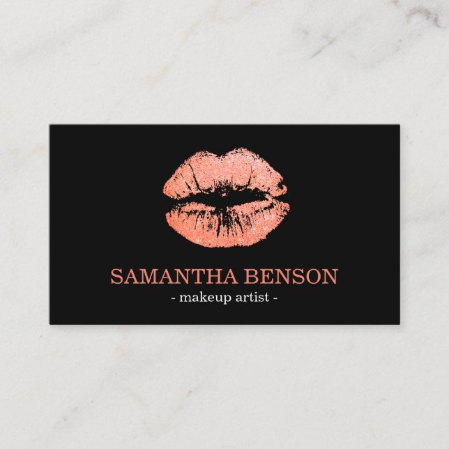 Carte De Visite Artiste de maquillage Rose floral tendance (Devant)