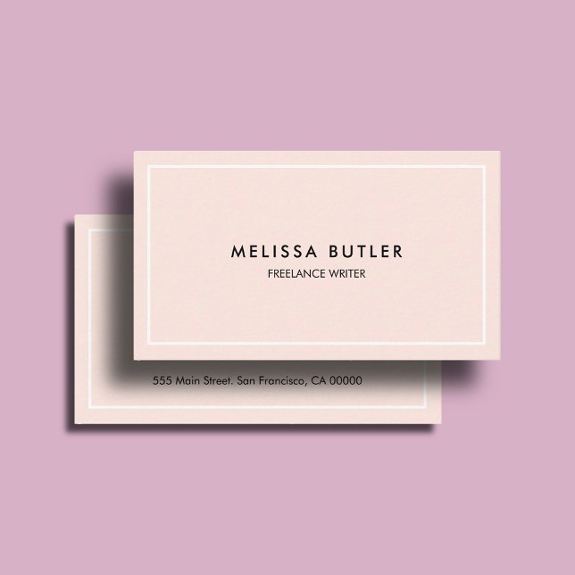 Carte De Visite Artiste de Maquillage Salon Luxe Minimal Rose Mini (Créateur téléchargé)