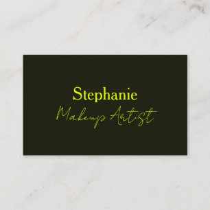 Carte De Visite Artiste de Maquillage Texte de Script Personnalisé