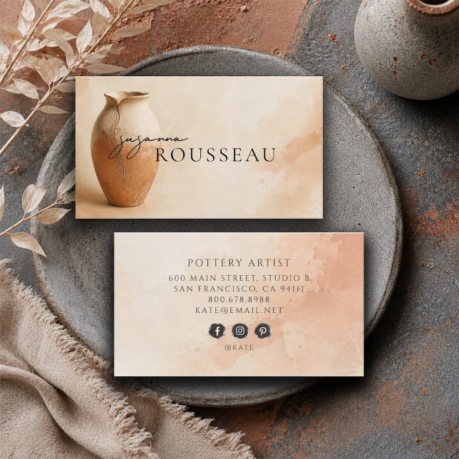 Carte De Visite Artiste de poterie  (Créateur téléchargé)