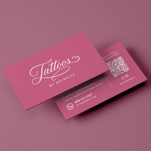 Carte De Visite Artiste de tatouage cosmétique esthétique écriture