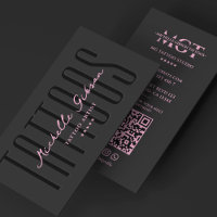 Artiste de tatouage minimaliste rose noir Tatoueur