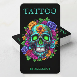 Carte De Visite Artiste de tatouage moderne Tatouages sur les médi