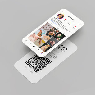 Carte De Visite Artiste du clou moderne Instagram Nails Salon Mono