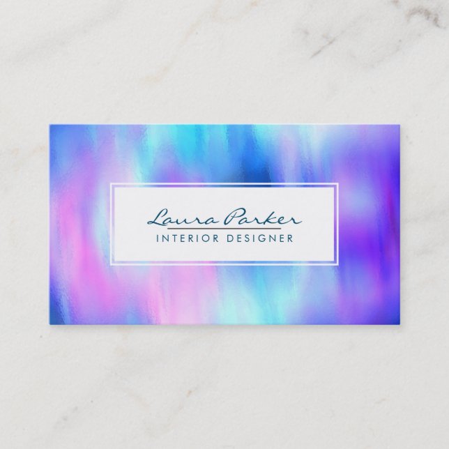 Carte De Visite Artiste élégant de cool d'abrégé sur aquarelle (Devant)