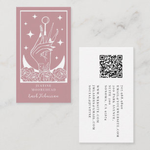 Carte De Visite Artiste Extension de Cils Mystic Rose Tarot