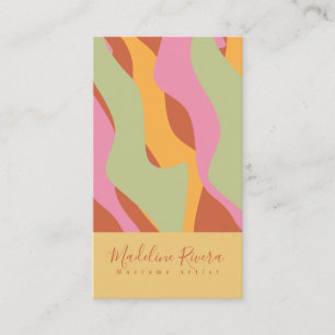 Carte De Visite Artiste Groovy Waves Créateur Artisanal Designer