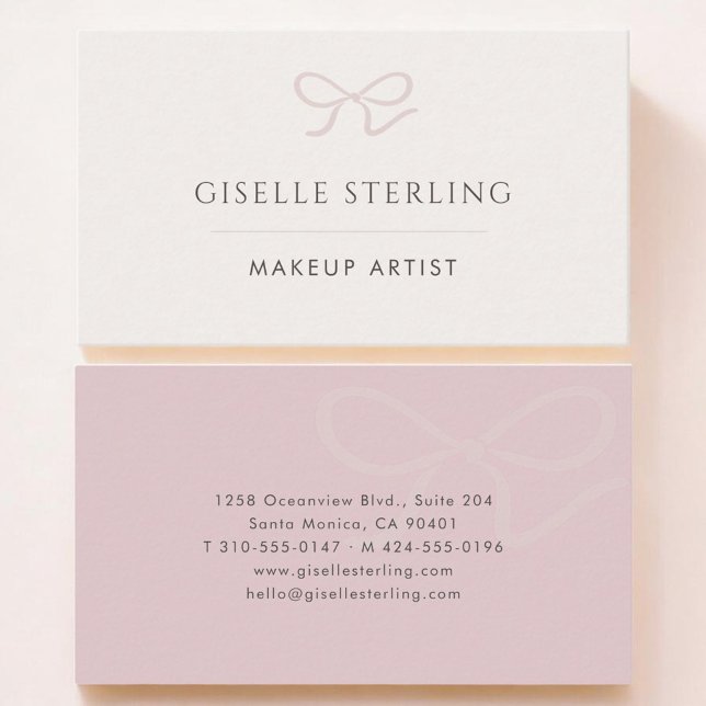Carte De Visite Artiste Maquillage Arc Rose (Créateur téléchargé)
