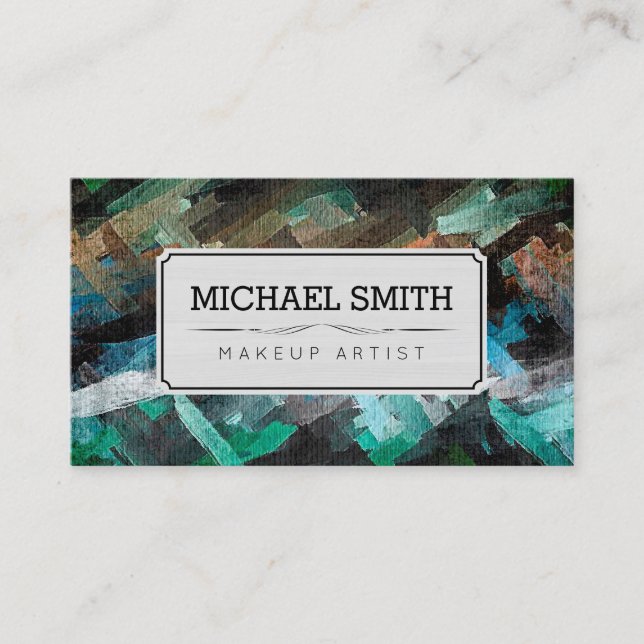 Carte De Visite Artiste maquillage Art Abstrait moderne #7 (Devant)