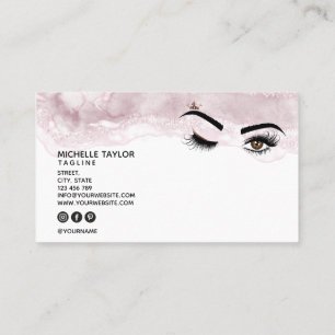 Carte De Visite Artiste maquillage Beauté Salon Lash Extension oei