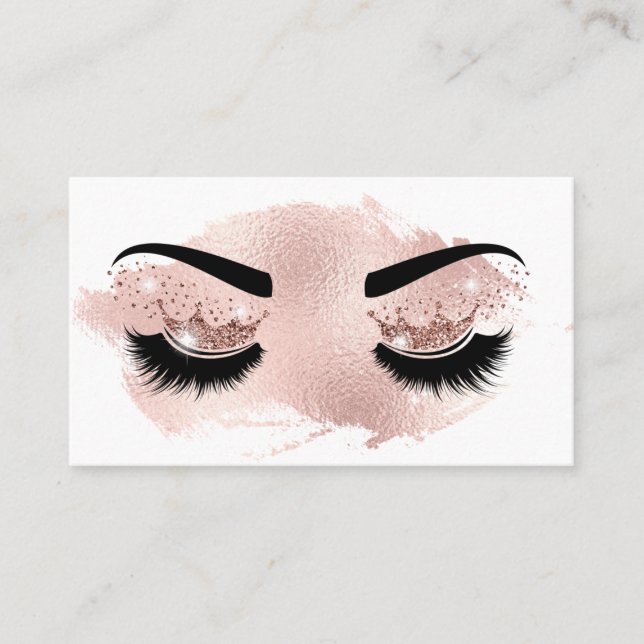 Carte De Visite Artiste maquillage Crown Lashes Beauté Salon Exten (Devant)