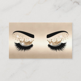 Carte De Visite Artiste maquillage Crown Lashes Beauté Salon Exten