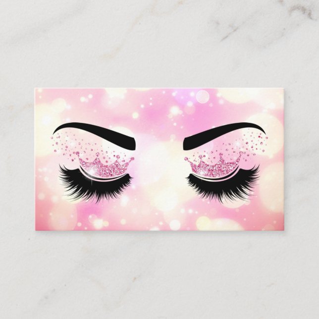 Carte De Visite Artiste maquillage Crown Lashes Beauté Salon Exten (Devant)