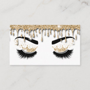 Carte De Visite Artiste maquillage Crown Lashes Beauté Salon Exten