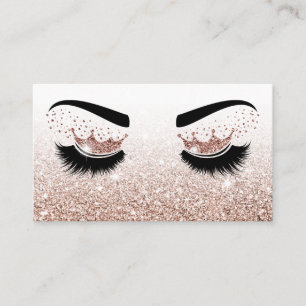 Carte De Visite Artiste maquillage Crown Lashes Beauté Salon Exten