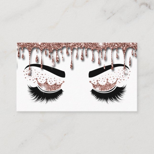 Carte De Visite Artiste maquillage Crown Lashes Beauté Salon Exten (Devant)