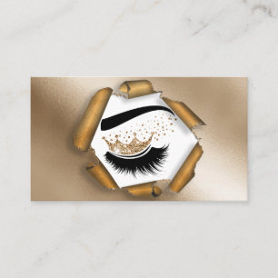 Carte De Visite Artiste maquillage Crown Lashes Beauté Salon Exten