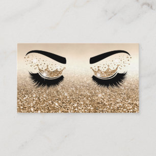 Carte De Visite Artiste maquillage Crown Lashes Beauté Salon Exten