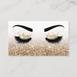Carte De Visite Artiste maquillage Crown Lashes Beauté Salon Exten