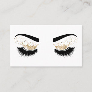 Carte De Visite Artiste maquillage Crown Lashes Beauté Salon Exten
