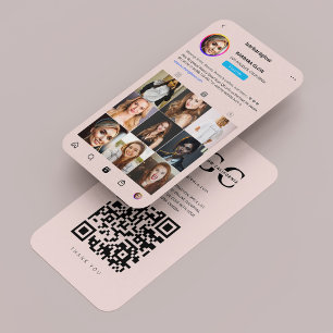 Carte De Visite Artiste maquillage de cils modernes Grille Instagr