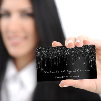 Carte De Visite Artiste maquillage Eyelash Black Drives Profession