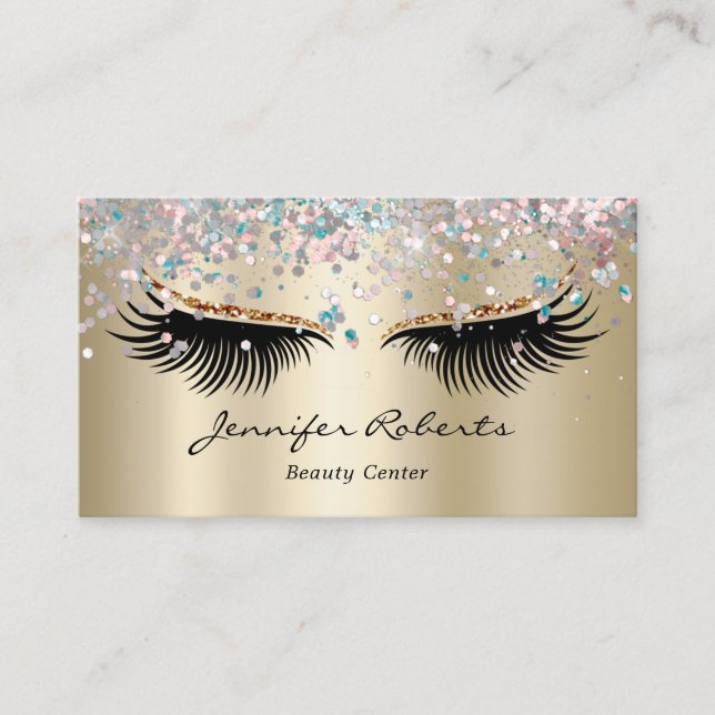 Carte De Visite Artiste maquillage Eyelash Holographic Parties sci (Devant)