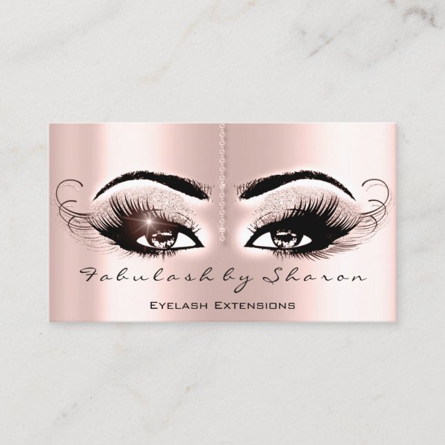 Carte De Visite Artiste maquillage Eyelash Lashes Parties scintill (Devant)