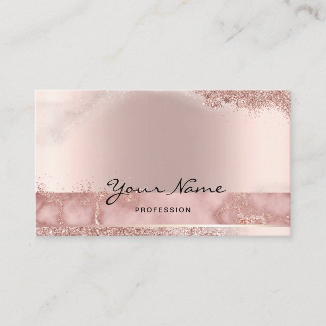 Carte De Visite Artiste maquillage Eyelash Lashes Rosegold script (Devant)