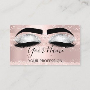 Carte De Visite Artiste maquillage Eyelash Microblading Rose d'arg