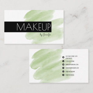 Carte De Visite Artiste Maquillage Icônes Réseaux Sociaux Minimali