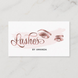 Carte De Visite Artiste maquillage Lash Eyebrow Eyes Lashes Rose G