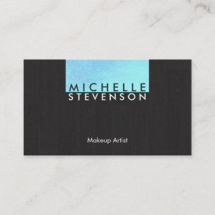 Carte De Visite Artiste maquillage moderne et chic Turquoise et no